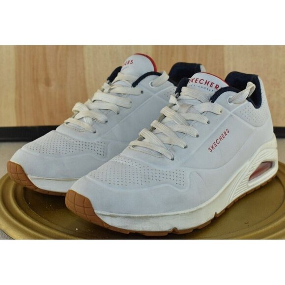 Skechers Uno Stand On Air Men's Shoes Size 7 White Navy Red Casual Sneakers - Picture 1 of 10